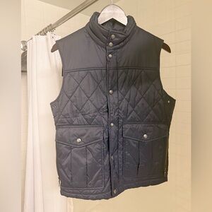Banana Republic Men's Dark Quilted Vest